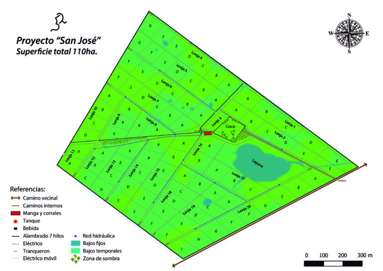 Mapa san jose maipu, plano esquematico del campo