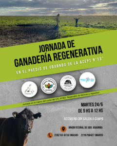 Flyer Jornada ganaderia regenerativa Udaondo